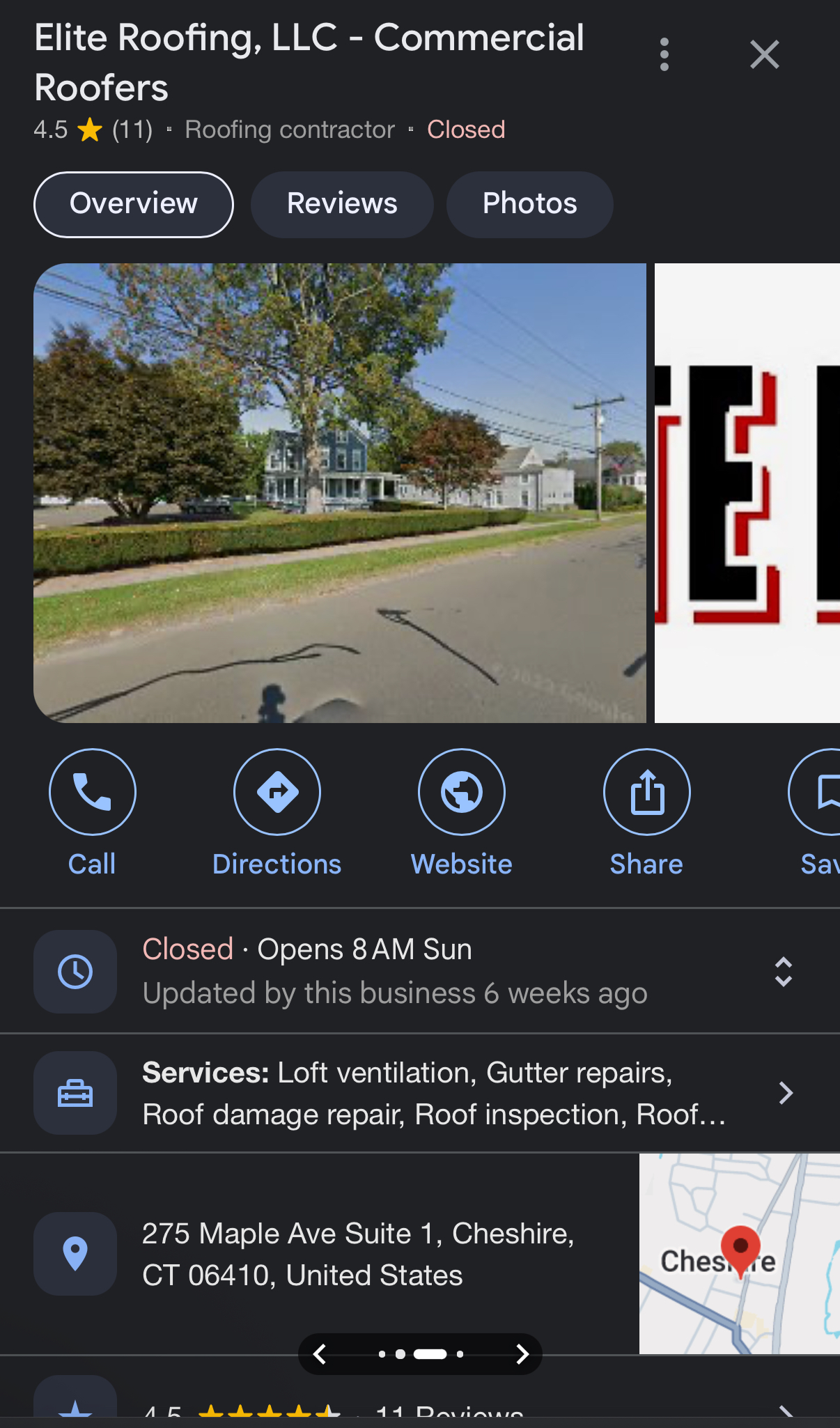Weak Google Profile example