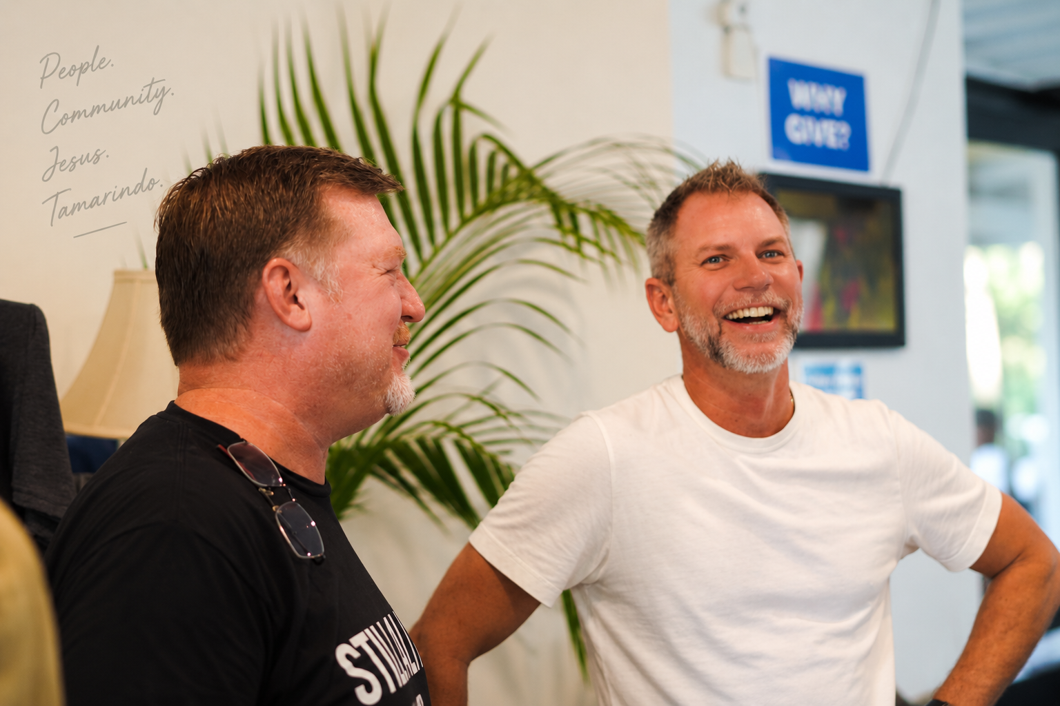 Leaders in conversation at Tamarindo Church