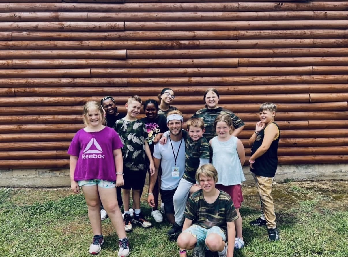 Kids and leaders at camp