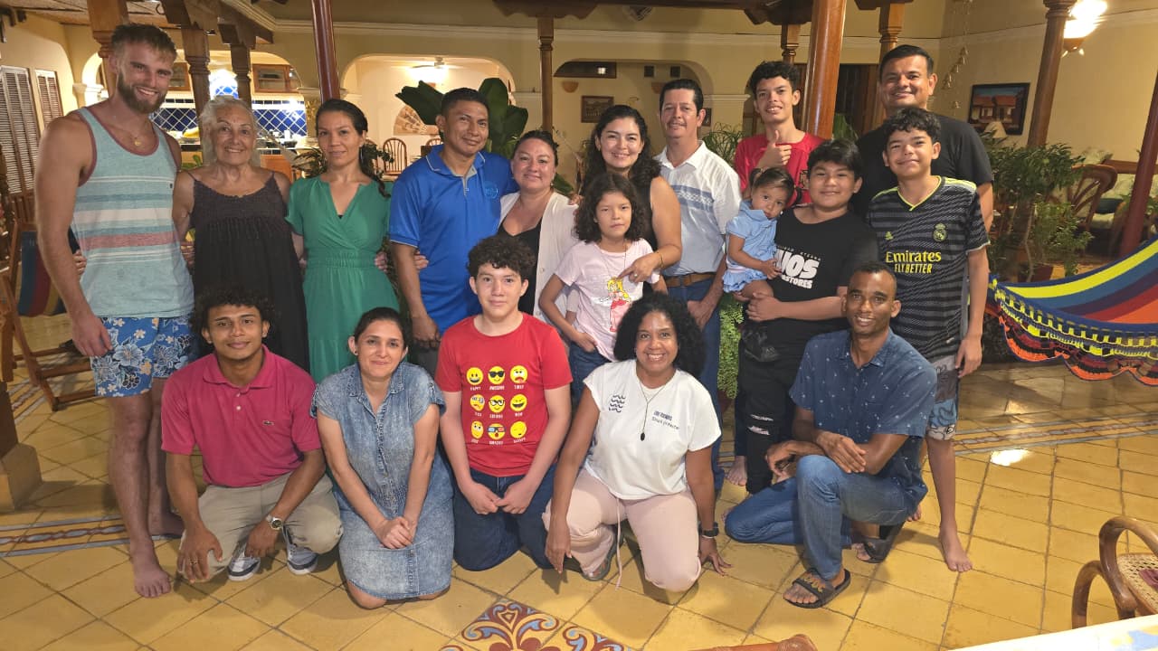 Church family gathered together
